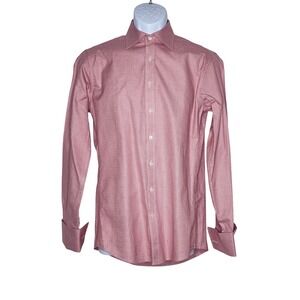 Thomas Pink Shirt 14.5 37 cm Red The Prestige Slim Fit French Cuff Jermyn St.